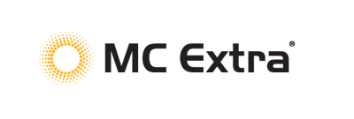 MC Extra logo with yellow circular icon and black text