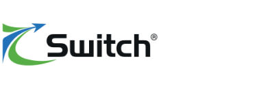 Switch logo with blue and green swoosh icon
