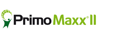 PrimoMaxx II logo with green leaf icon and black-and-green text