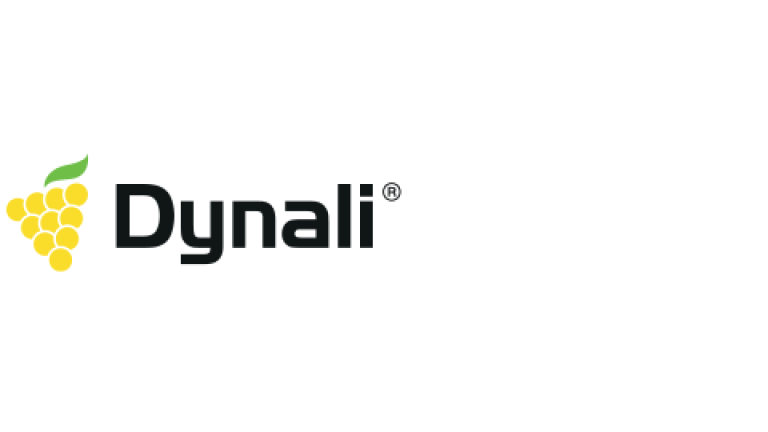 Dynali logo with green and yellow grape cluster icon
